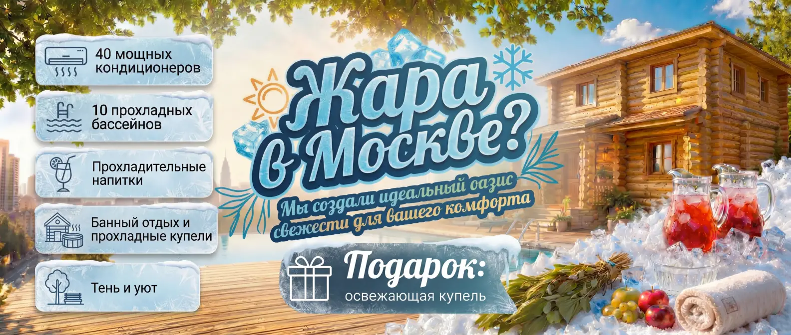 Таежные бани скидка 50% в будни!