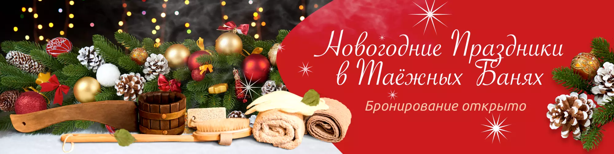 Новый 2024 год в Таежных банях!